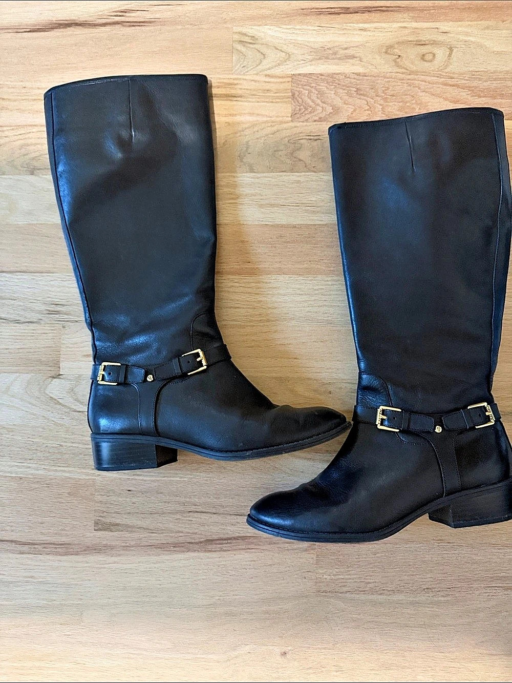Lauren Ralph Lauren Leather Riding Boot Black